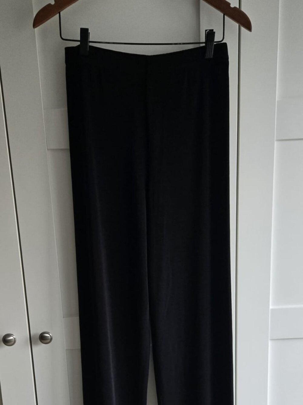 Lissa Paris Black Wide Leg Stretch Pants | Made in France | One Size - Picture 3 of 6